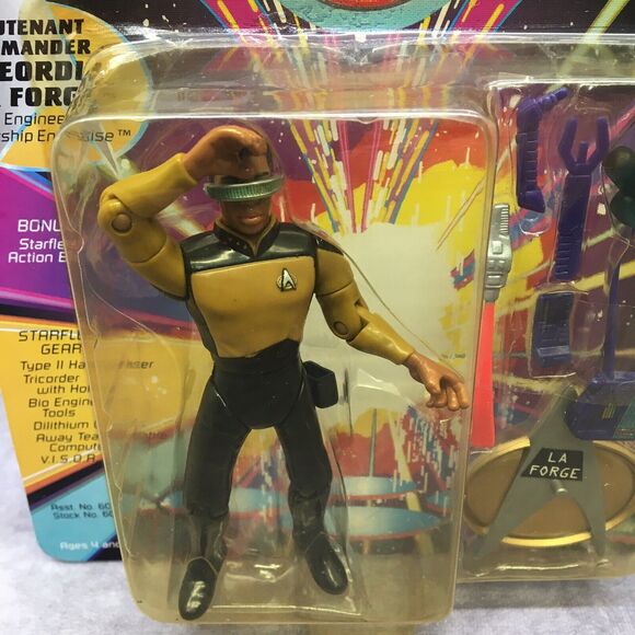 STAR TREK The Next Generation Lieutenant George La Forge Playmates Figure- Read - Picture 3 of 9